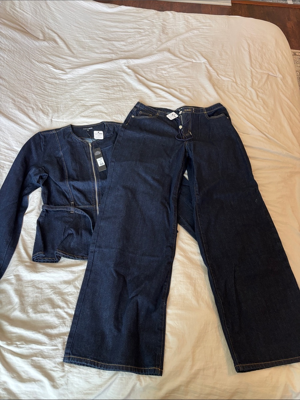 Fashion Nova Dark Indigo Denim Jacket - Women's